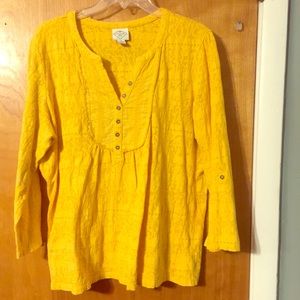 St. John’s Bay mustard floral shirt